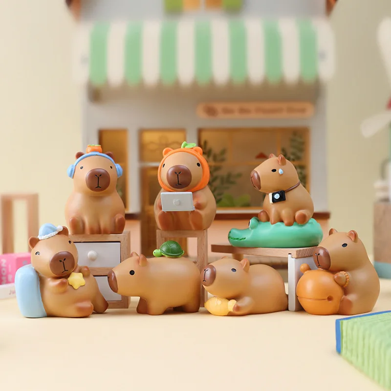 Capybara Figurine Capybara Cake Topper Cute Animal Cake Ornament For Kids Capybara Birthday Party Favors Decoraiotns Supplies