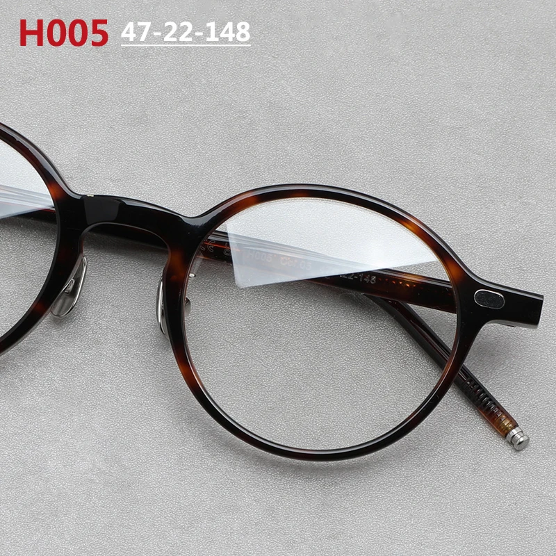 

Оправа для очков ручной работы из ацетата, круглая, для мужчин и женщин, винтажные дизайнерские брендовые очки, круглые оправы, очки для макияжа, ручная работа, Gafas