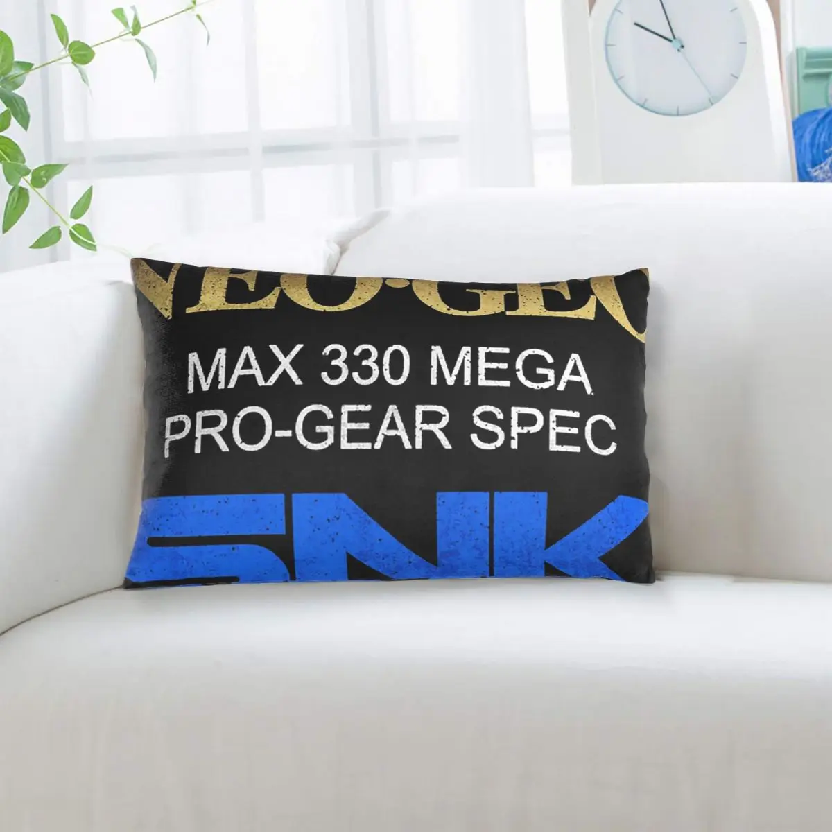 Neo Geo Pro Gear Spec Gold Retro Design Rectangle Pillowcase Cushion Cover Decor Bedroom Bed Home Comfort Throw Pillow