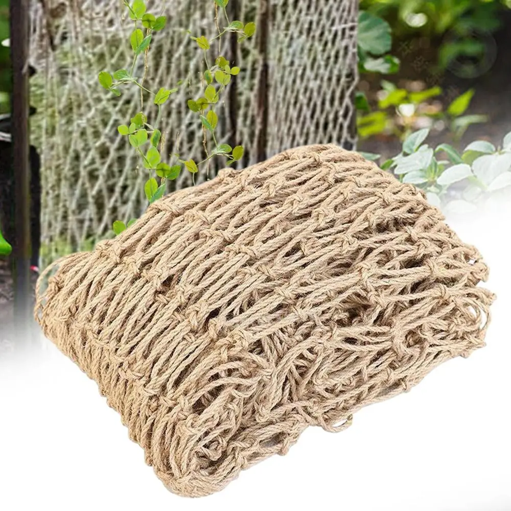 Protect Plants and Fruit Climbing Plant Support Net Climbing Net Reusable Hemp Mesh Pest Control Supplies Outdoor Equipment