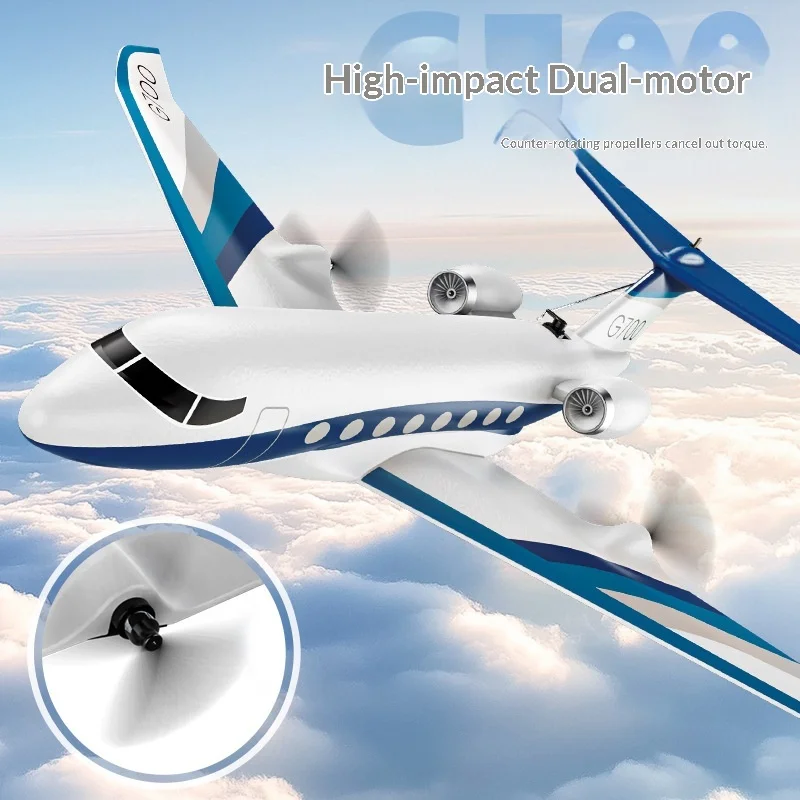G700 RC Airplane 2.4G Remote Control Foam Plane Fixed Wing Glider Toy For Kids Adults Outdoor Flying Model Aircraft Gift