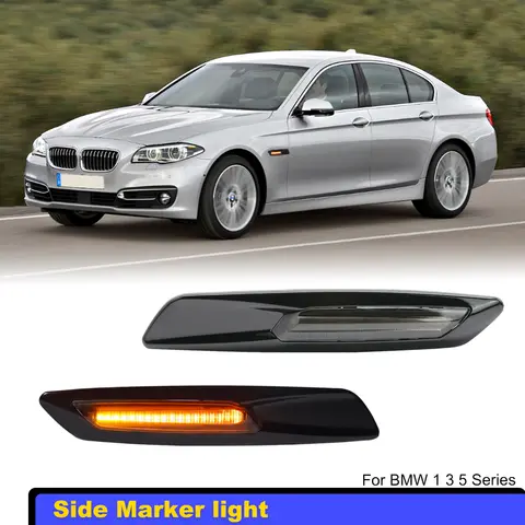 깜빡임 없는 12V 자동차 방향지시등 사이드 마커 라이트 LED 액세서리 BMW 1 3 5 시리즈 E90 E60 E87 E83 E91 E92 E93 X1 X3 용