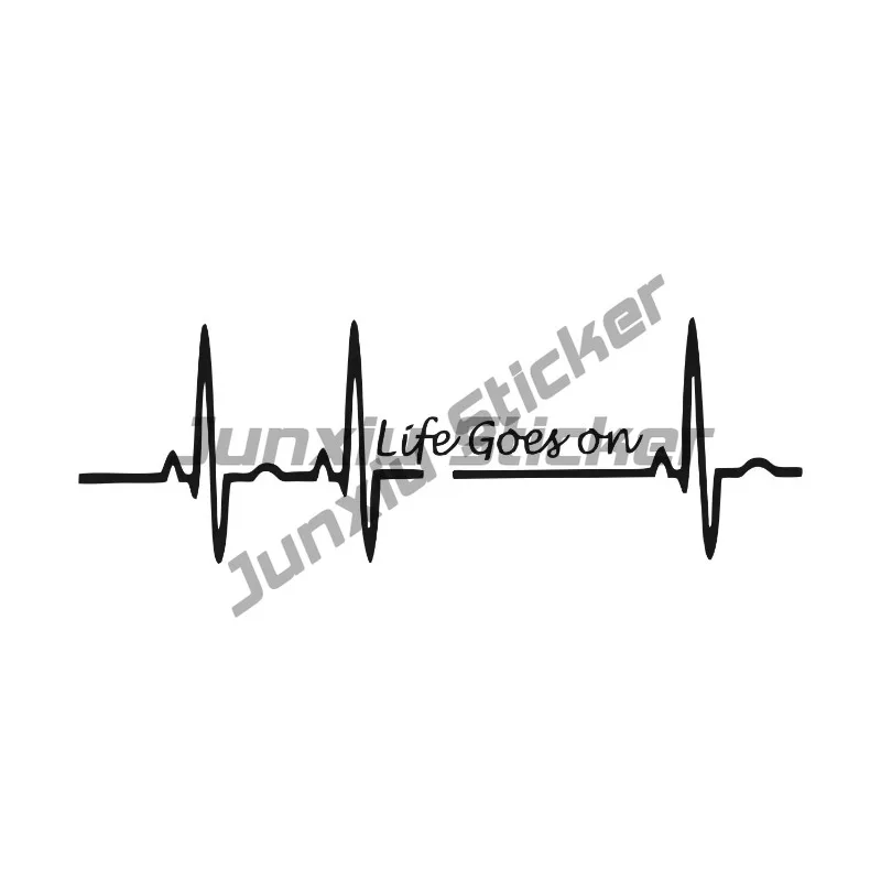 New Design Heartbeat Trackpad Life Goes on Nice Decal Black Silver Vinyl Creative Cute Car Sticker