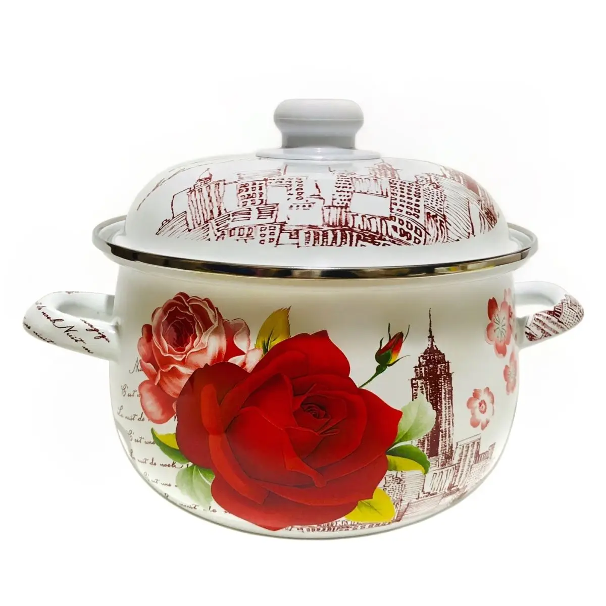 Enamel Pot Stewed Soup Noodles Hot Pot Household Goods Kitchen Cookware Thickened Large Capacity Stock Pot