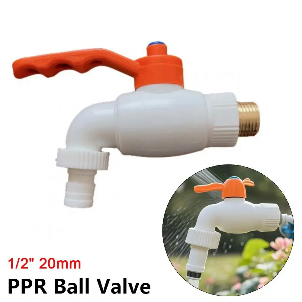 

1Pcs 1/2" 20mm PPR Ball Valve Direct Insertion Type Plastic Quick Connector Steel Core Kitchen Faucet