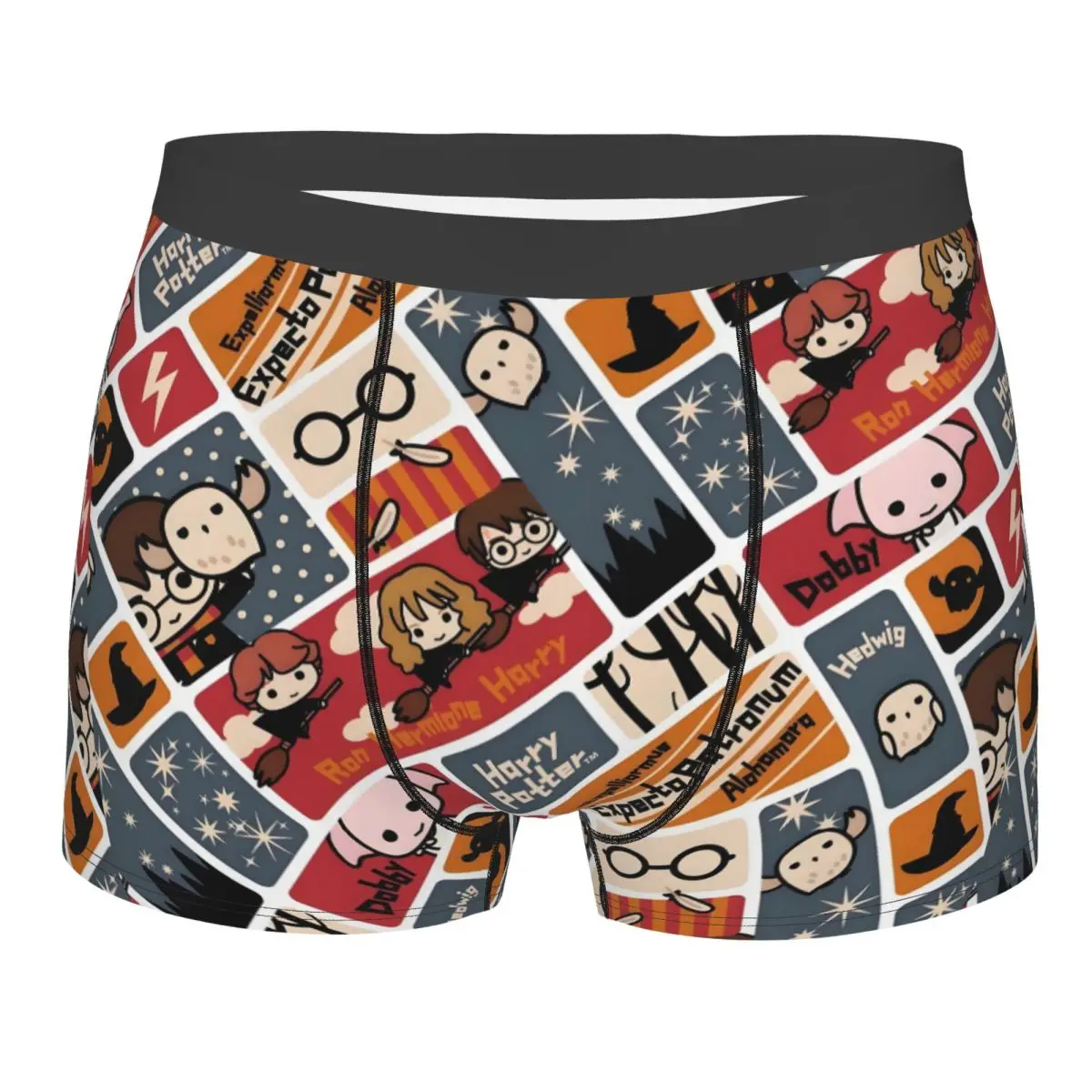 

Мужские боксеры в стиле аниме H-Harries на заказ, нижнее белье с 3D принтом «Волшебный фильм», трусы, мягкие трусы