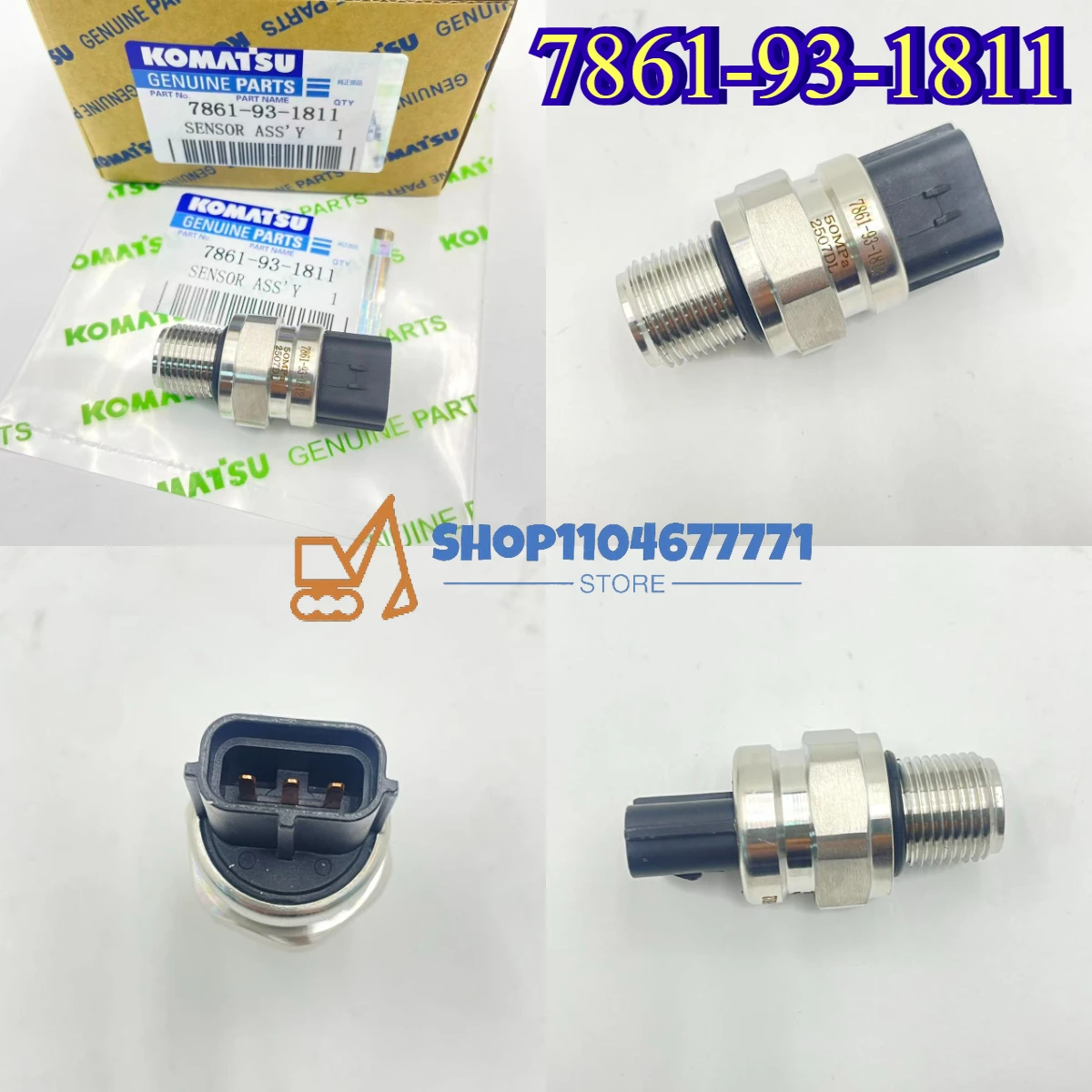 7861-93-1810 7861-93-1811 High Pressure Sensor Switch 7861-93-1812 for Komatsu PC200-8 PC210-8 PC220-8 PC240-8 PC300-8 Excavator