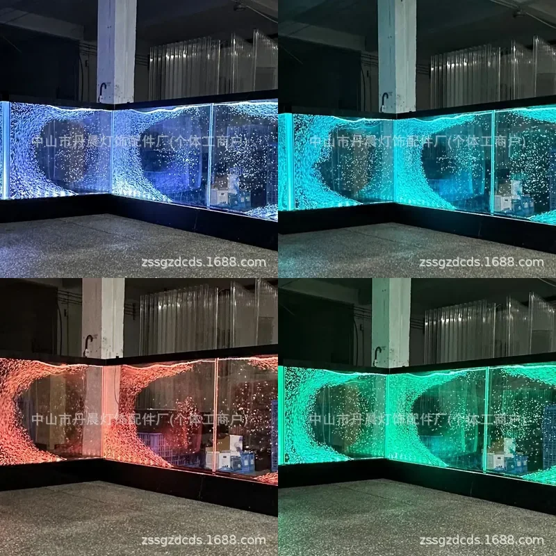 Custom Acrylic Bubble Wall Partition Water Dance Screen for Restaurant Decor Modern Room Divider