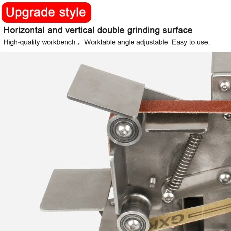 حزام ساندر 110 فولت/220 فولت ماكينة طحن وتلميع كهربائية صغيرة القاطع حواف مبراة طاحونة متعددة الوظائف مع حزام 10 قطعة