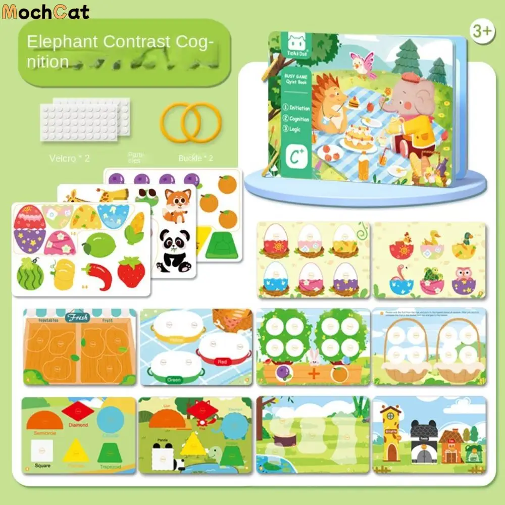 Livro de pano para bebês com cauda de animais, papel sonoro, livro de pano interativo para pais e filhos, quebra-cabeça de desenho animado, livro de pano para bebês de 0 a 36 meses