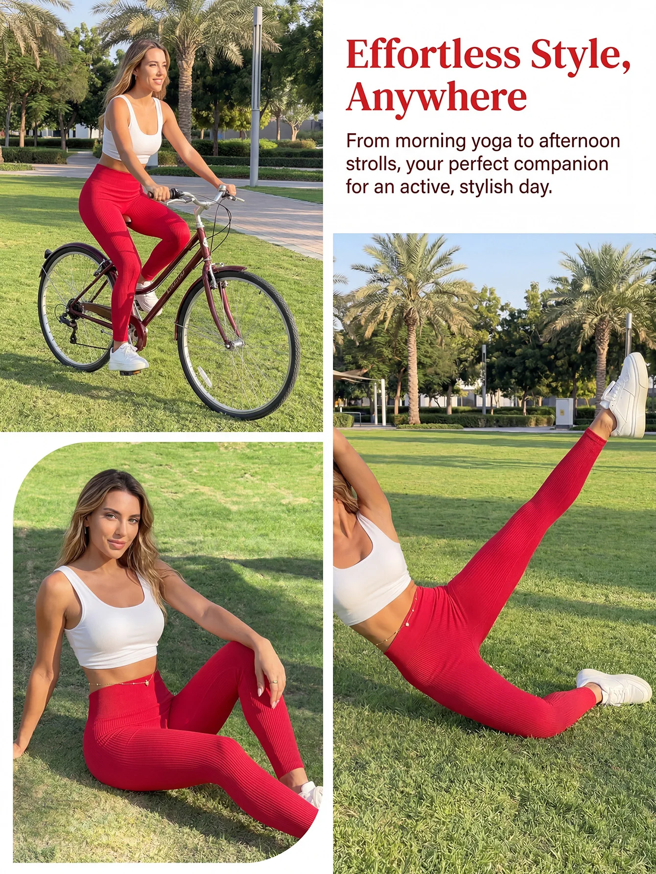 Damen-Leggings aus Strickgarn, nahtlos, figurbetont, mit hoher Taille, formend, hoch elastisch, Yoga- und Fitnesshose, für Training im Fitnessstudio und zum Laufen. – Detail 3