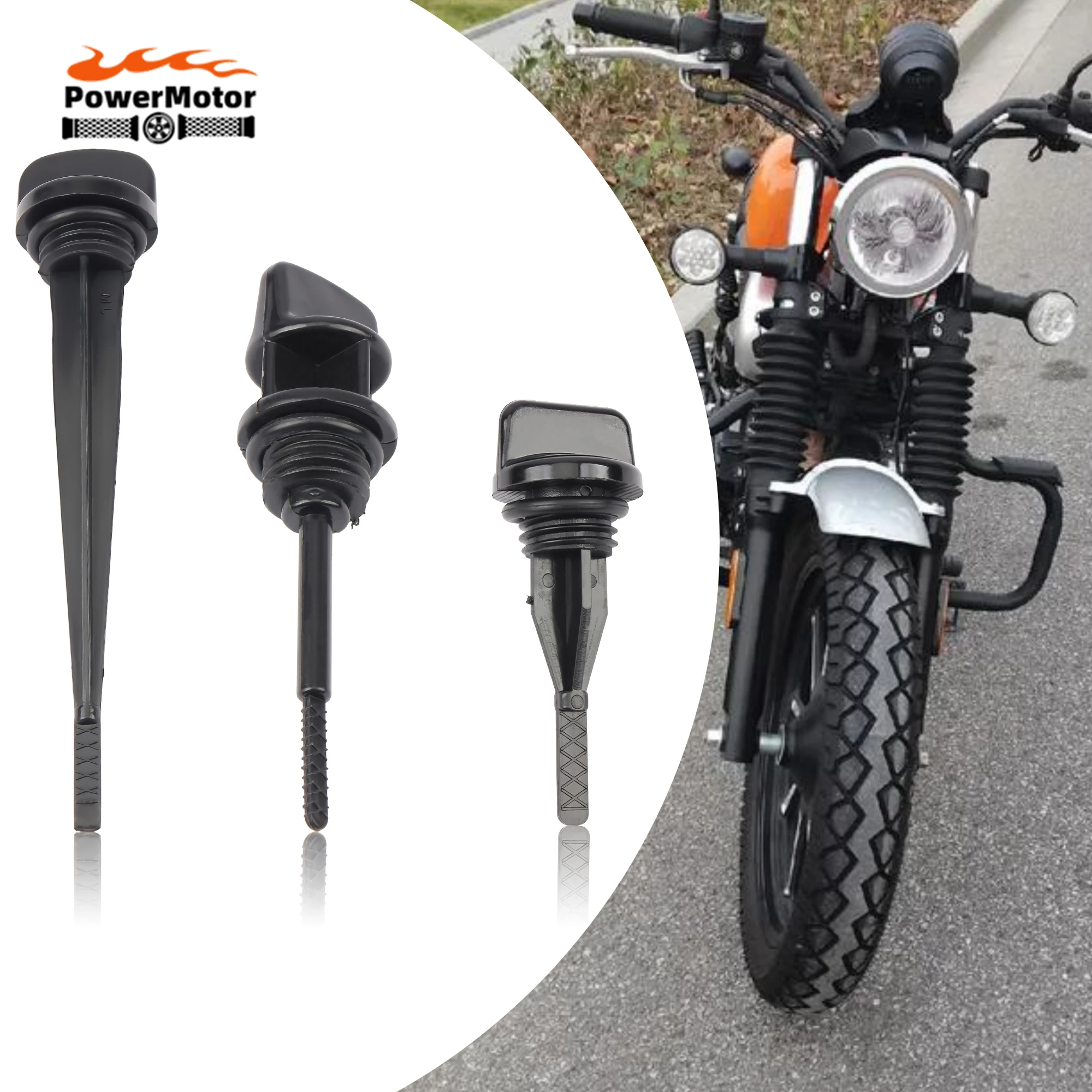 

Motorcycle Oil Dipstick For 50cc JH70 90cc 110cc CG125cc 150cc GY6 125CC ATV Quad 80mm 110mm 145mm DirtBike Motocross Parts