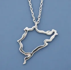 Nurburgring Circuit Necklace Track Map Autodrome Nordschleife Sudschleife Pendant Speed Raceway Jewelry