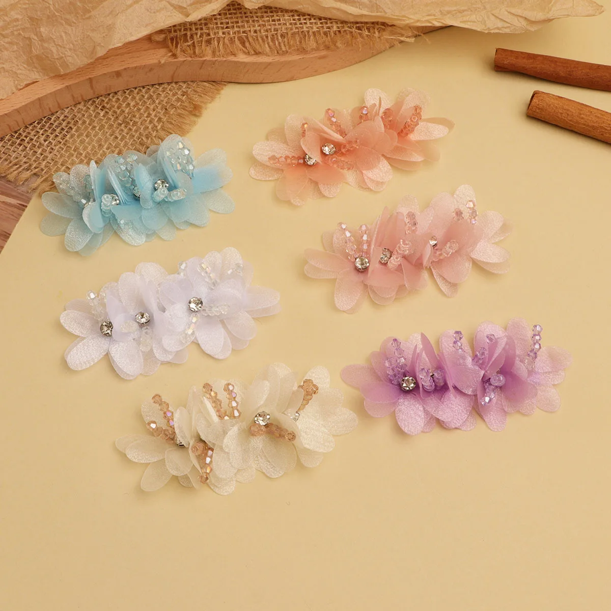 

Новые хрустальные бисерные трехмерные цветочные аксессуары для одежды, аксессуары «сделай сам»