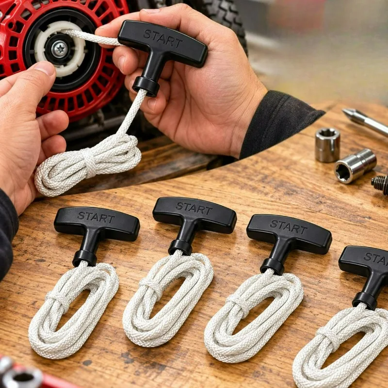 10-1Set Start Pull Handle Universal Lawn Mower Drawstrings Start Cord Line Cord Petrol Engine Drawstring Garden Parts Supplies