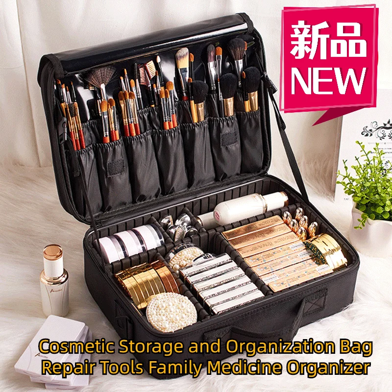 Handheld Multifunctional Organizer Bag Large Capacity Fashion Portable Cosmetic Bag Toolkit