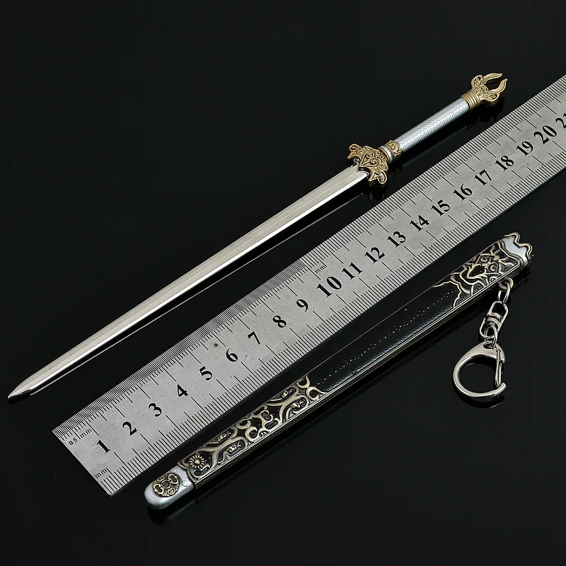 22 センチメートル冷兵器シリーズドラゴンとフェニックスの剣中国アニメ周辺機器金属モデル剣 Accessorie 装飾コレクションおもちゃ