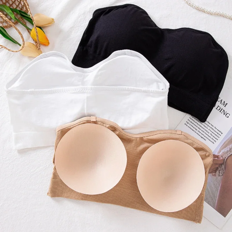 

Нескользящий силиконовый бюстгальтер больших размеров со сборками на плечах и бюстом, трансграничное нижнее белье, без бретелек на косточках