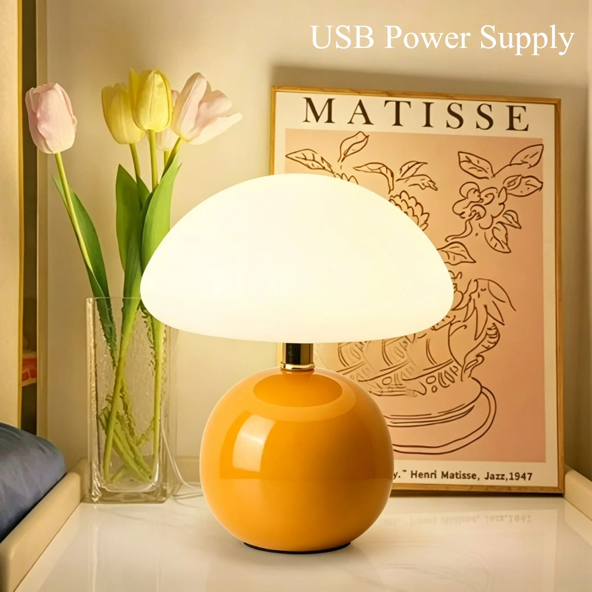Настольная лампа в кремовом ст – обзор и цена Mushroom Table Lamp