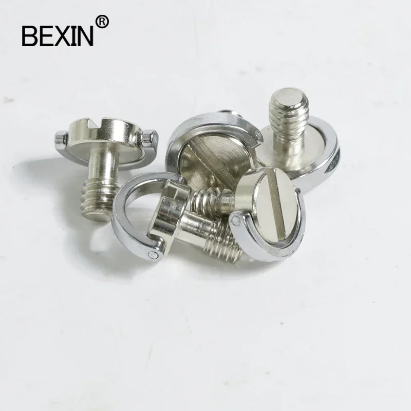 Tornillo de montaje para cámara, tornillo de anillo en D de 1/4 pulgadas, tornillo de liberación rápida de hierro, placa de trípode de 20 hilos para Dslr