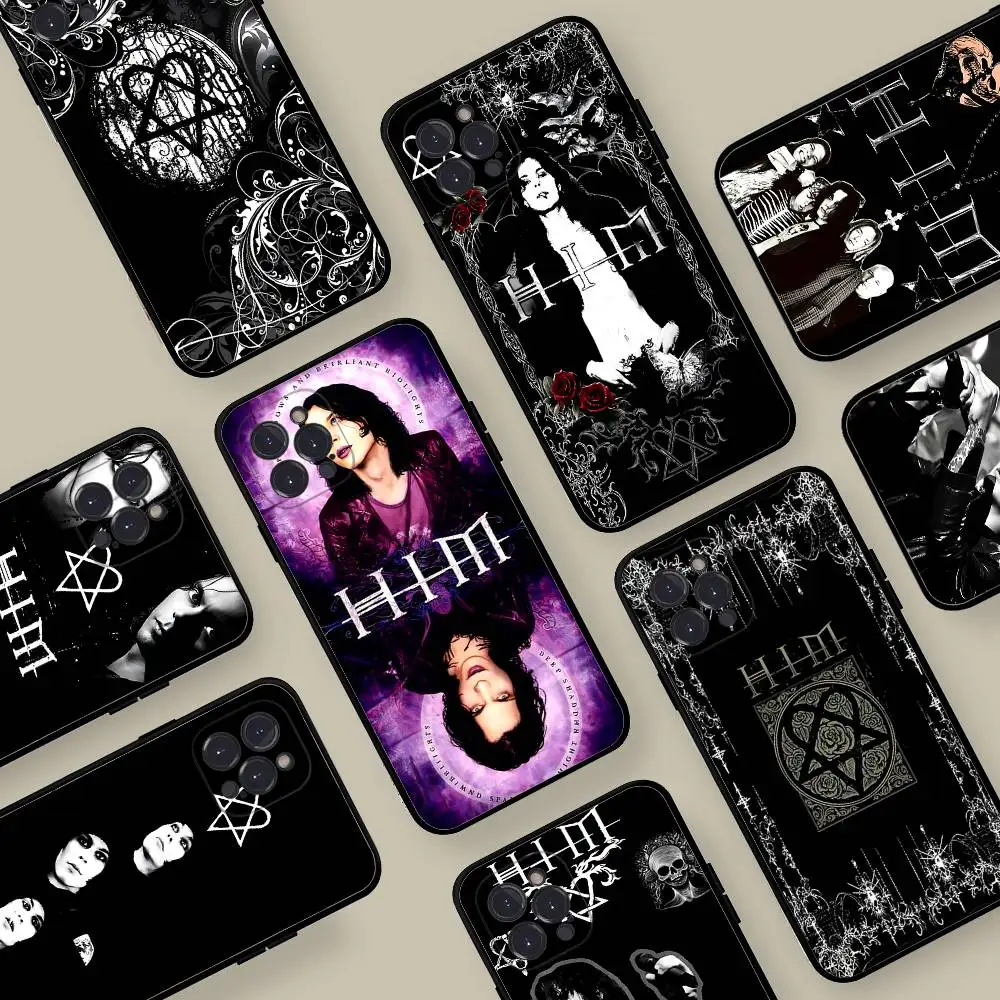 Rock H-HIM Band Phone Case For iPhone 17 Air 16 15 14 Plus 13 12 Mini 11 Pro Max Black Cover