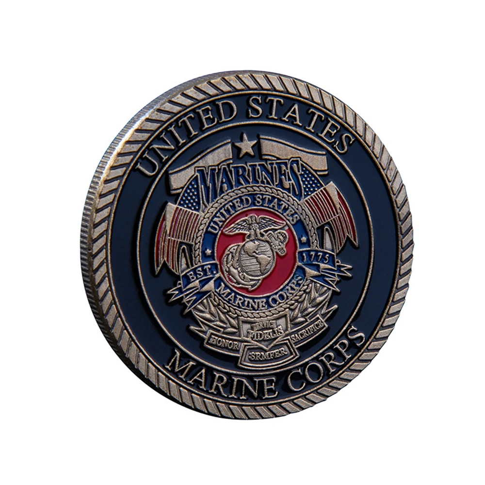 جديد فيلق البحرية الأمريكي سيمبر فيلز الافراج عن الكلاب الحرب النحاس التحدي عملة قيمة USMC جمع هدية ديكور المنزل