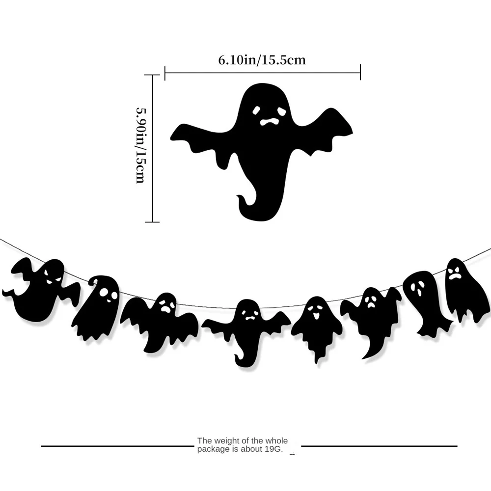 Decorations 8 Pieces Create A And Terrifying Atmosphere Creepy Atmosphere High Quality Material Ghost Paper Banner Trend