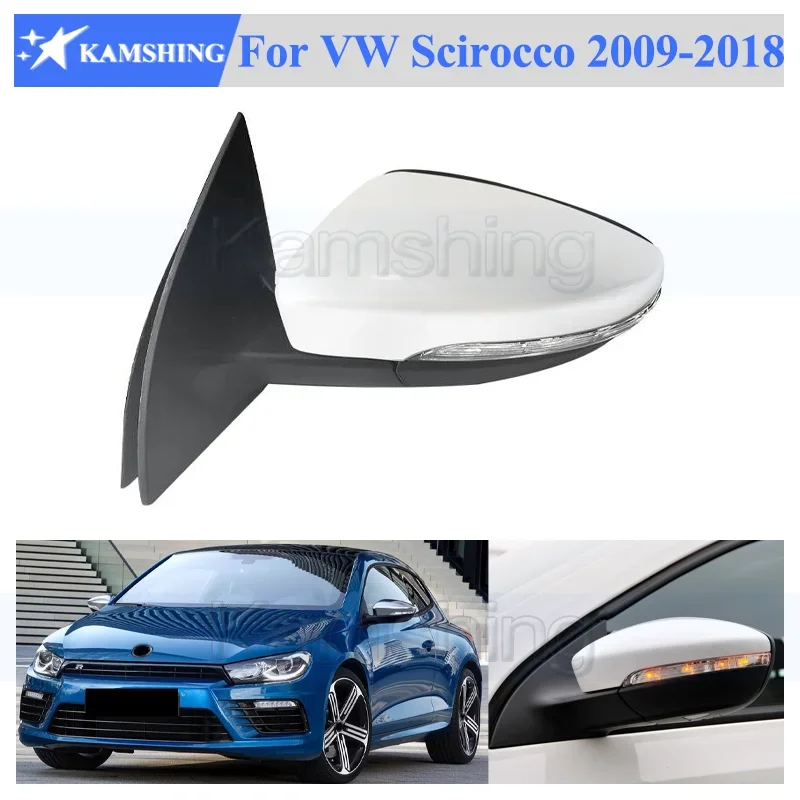 Kamshing 6/9/13 pin For VW Scirocco 2009-2018 Door Rearview Mirror Assembly Rear Veiw Mirror Side Mirror