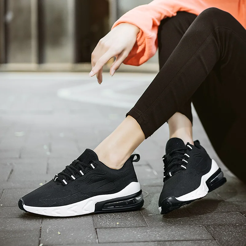 Tênis de corrida masculino leve antiderrapante tênis casuais masculino cor bloqueada sola grossa confortável macio rendas sapatos esportivos masculinos