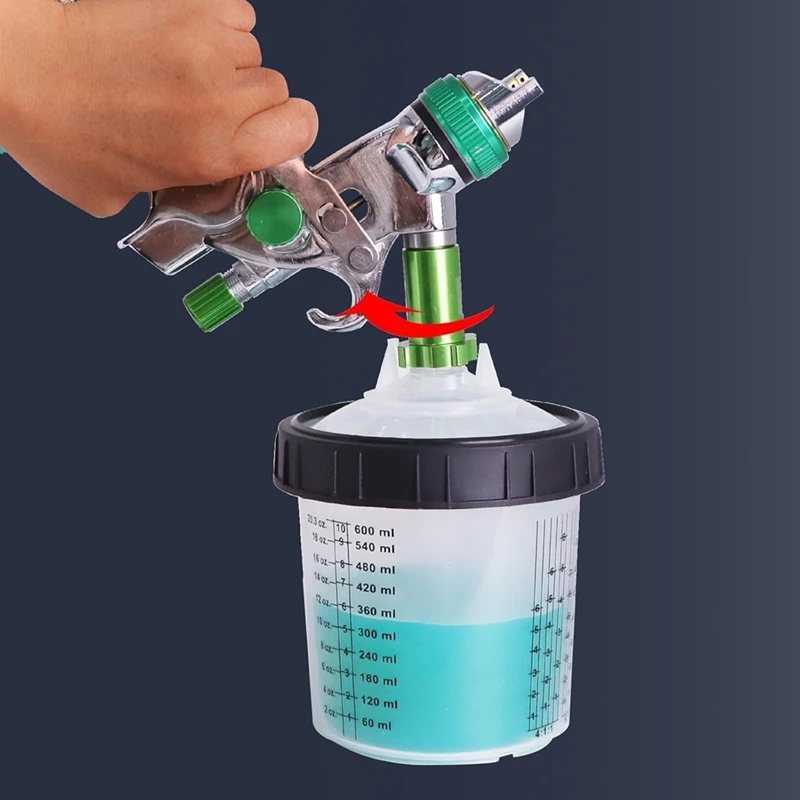 1Set Sprayer Paint Tank Spraying Mixing Cup 600Ml Disposable Measuring Cup Type H/O Quick Cup