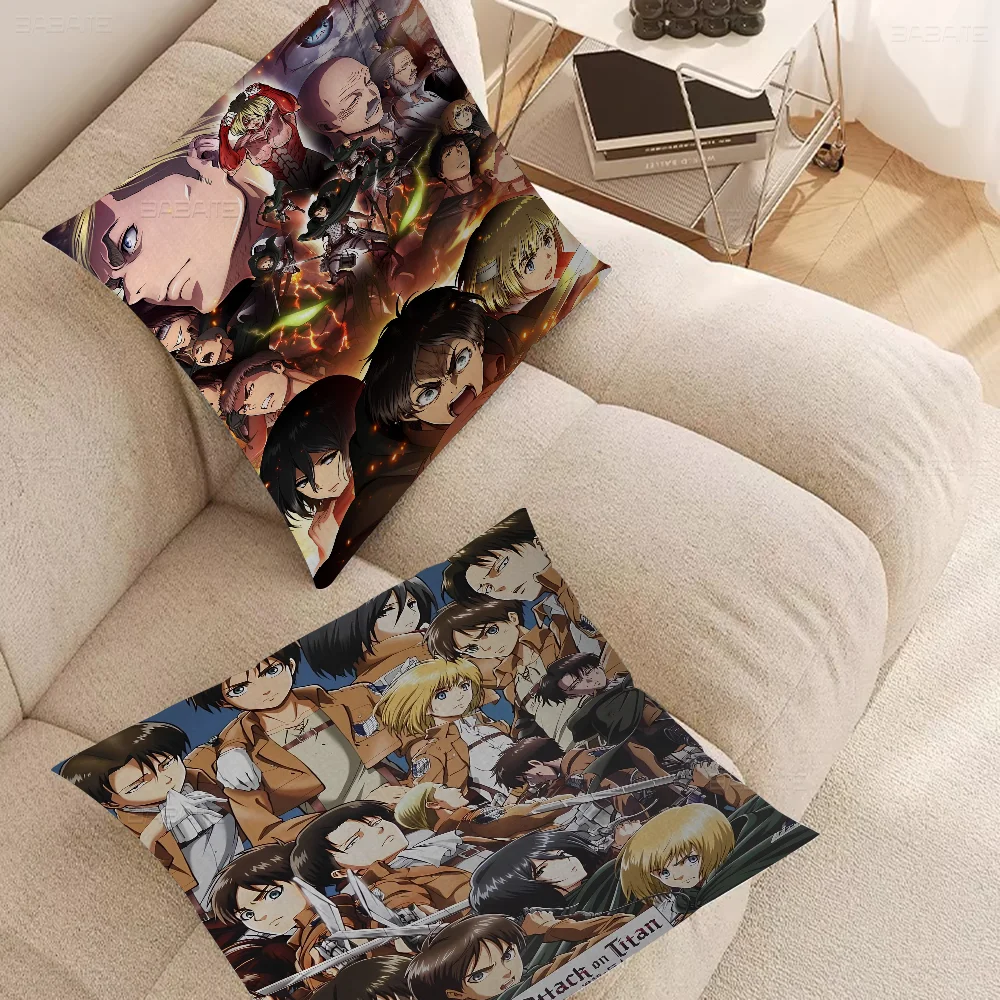 

Attack On Titan Maple Design Cushion Cover Happy Autumn Harvest Decor Holiday Decorati Pillow Cover