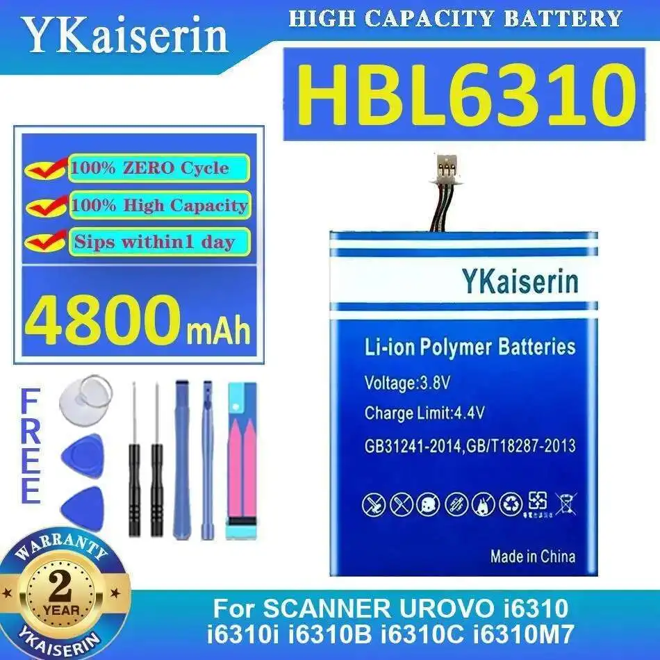 

Батарея сканера 4800 мАч HBL6310 для Urovo I6310 I6310i I6310b I6310c I6310m7, высокая производительность