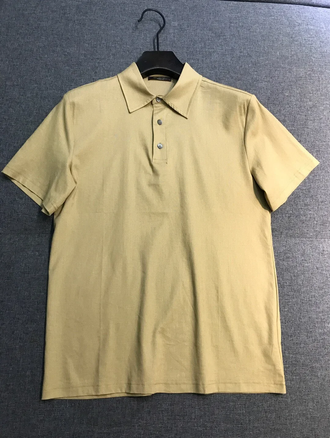 

LP linen summer lapel short business casual polo shirt