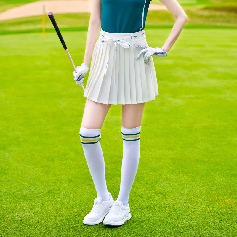 Women Golf Skirt Cotton Summer New Pleated Tennis Skirt Slim Fit Anti Slip Short Skirt