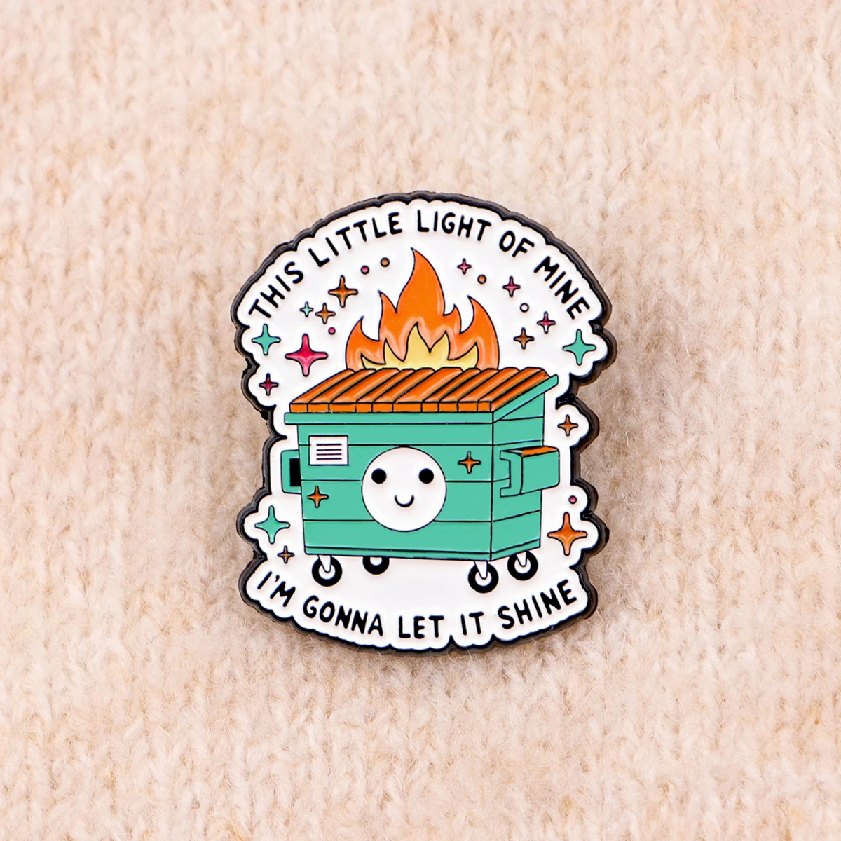 القمامة النار المينا دبوس الفكاهة بروش الصنوبر التلبيب شارة بدبابيس على ظهره الملابس والاكسسوارات مضحك مجوهرات أصدقاء الهدايا #5