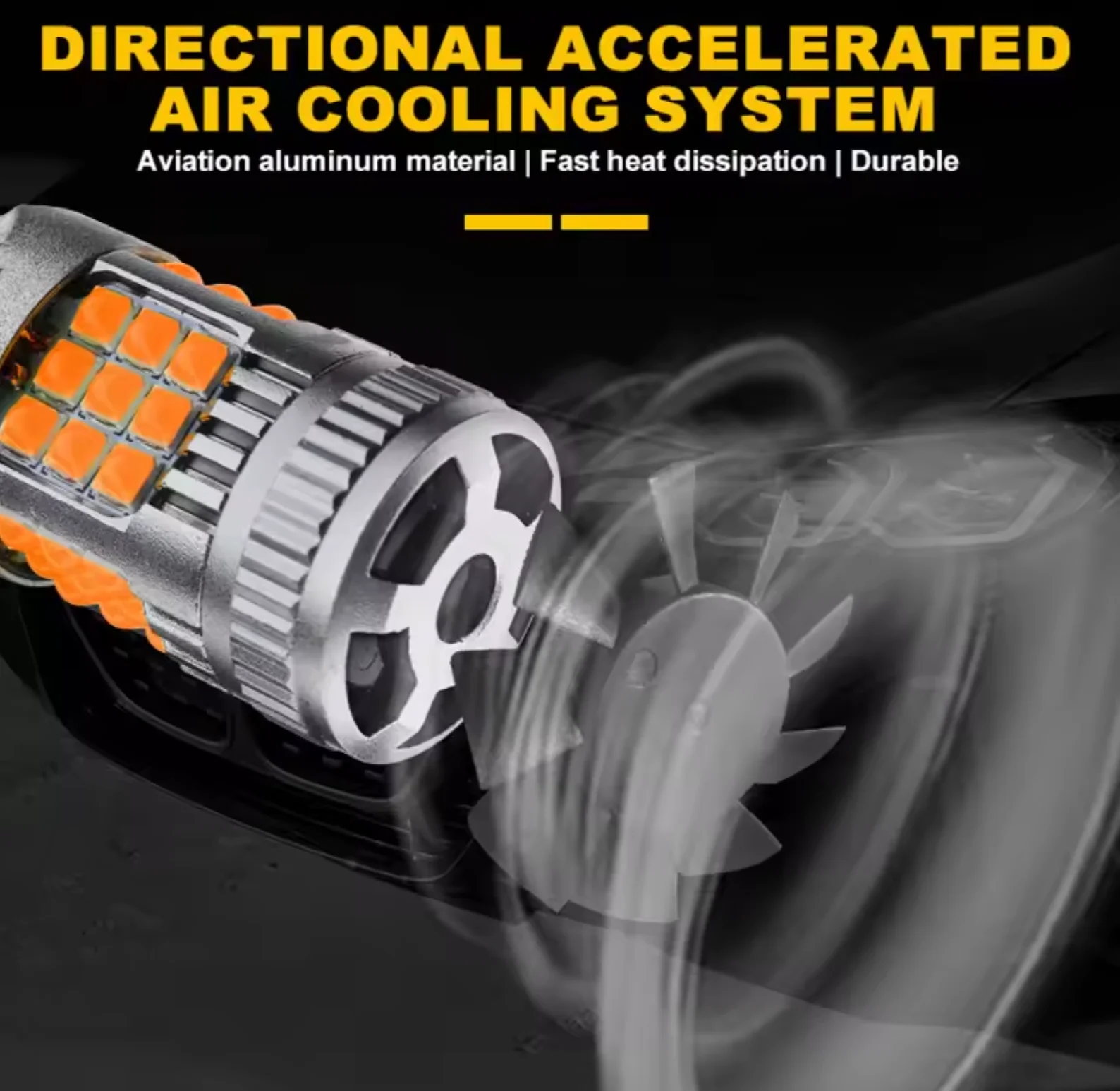 CANBUS 7440 Amber LED Turn Signal Light Bulb Anti Hyper Flash Error Free 1/2set