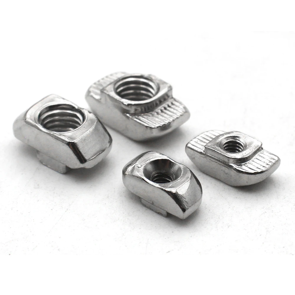 5-25pcs European Standard T-Nuts for Aluminum Profiles, Nickel Plated Boat Nuts Blocks for 20 30 40 45 Series M3 M4 M5 M6 M8