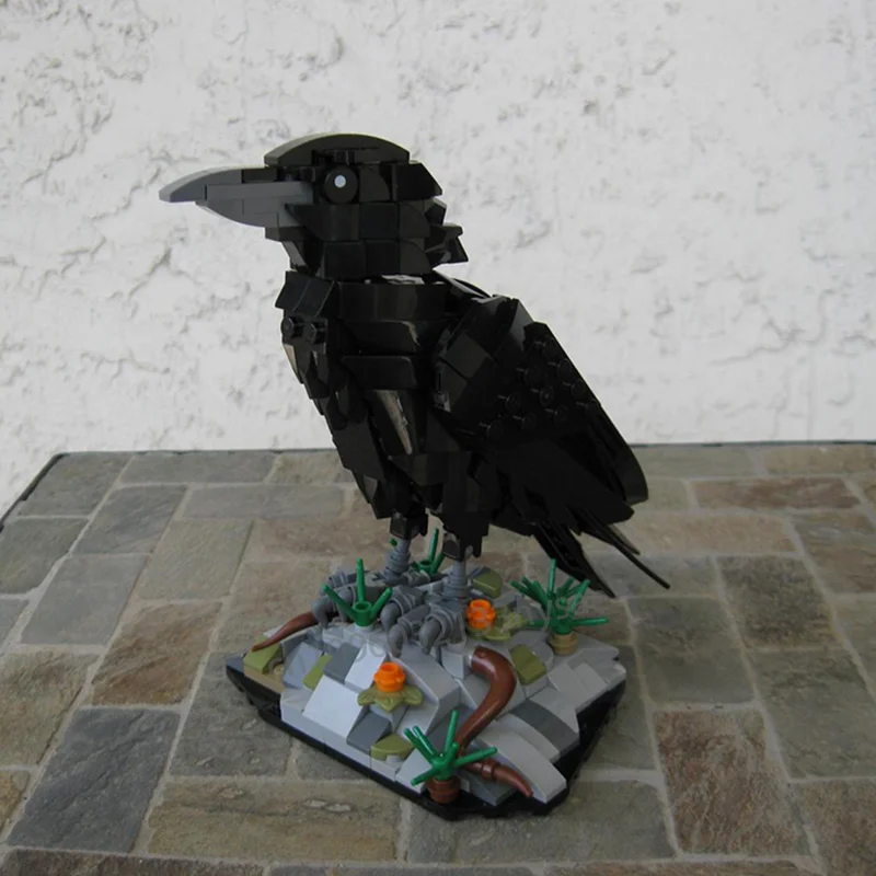 

Crow Animal Building Blocks Model Northern Cardinal Model Building Block Puzzle Assembly Educational Toys for Adult Kids Gift