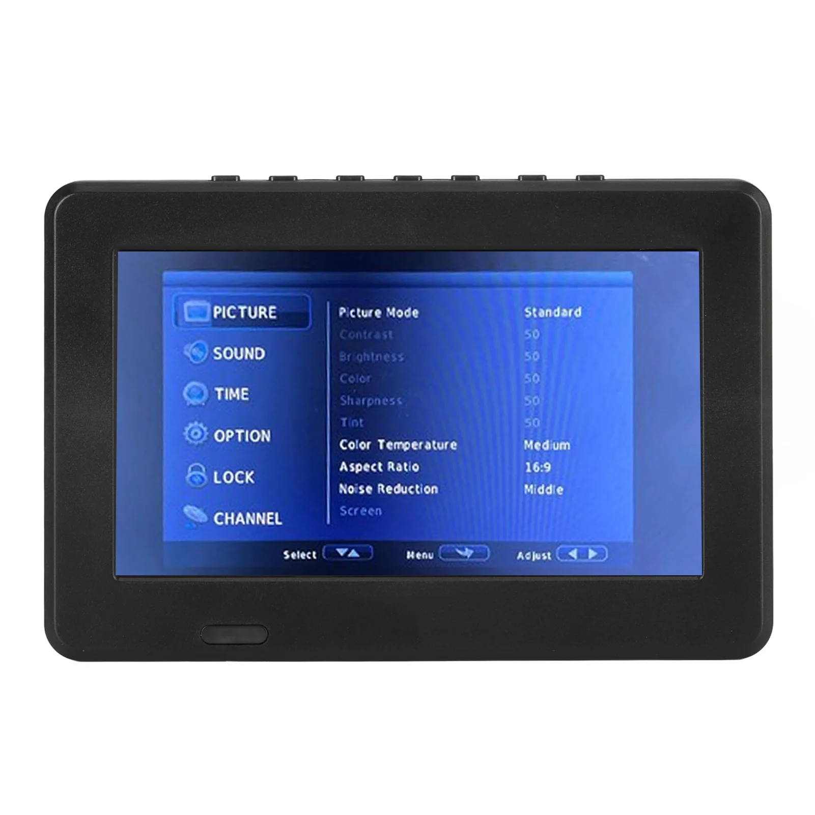 Portable LED Digital TV Portable Digital TV 7 Inch ATSC USB Storage Card TV Function Rechargeable 1080P LED Digital Television