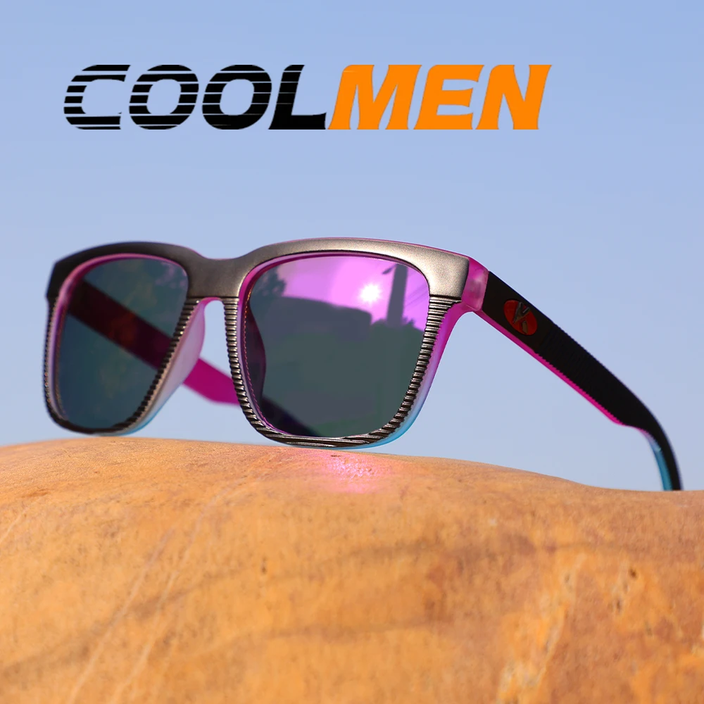 

COOLMEN Fishing Sunglasses Polarized Cycling Glasses Fashion UV400 Cycling Bike Eyewear Men MTB Sports Bicycle Glasses Outdoor