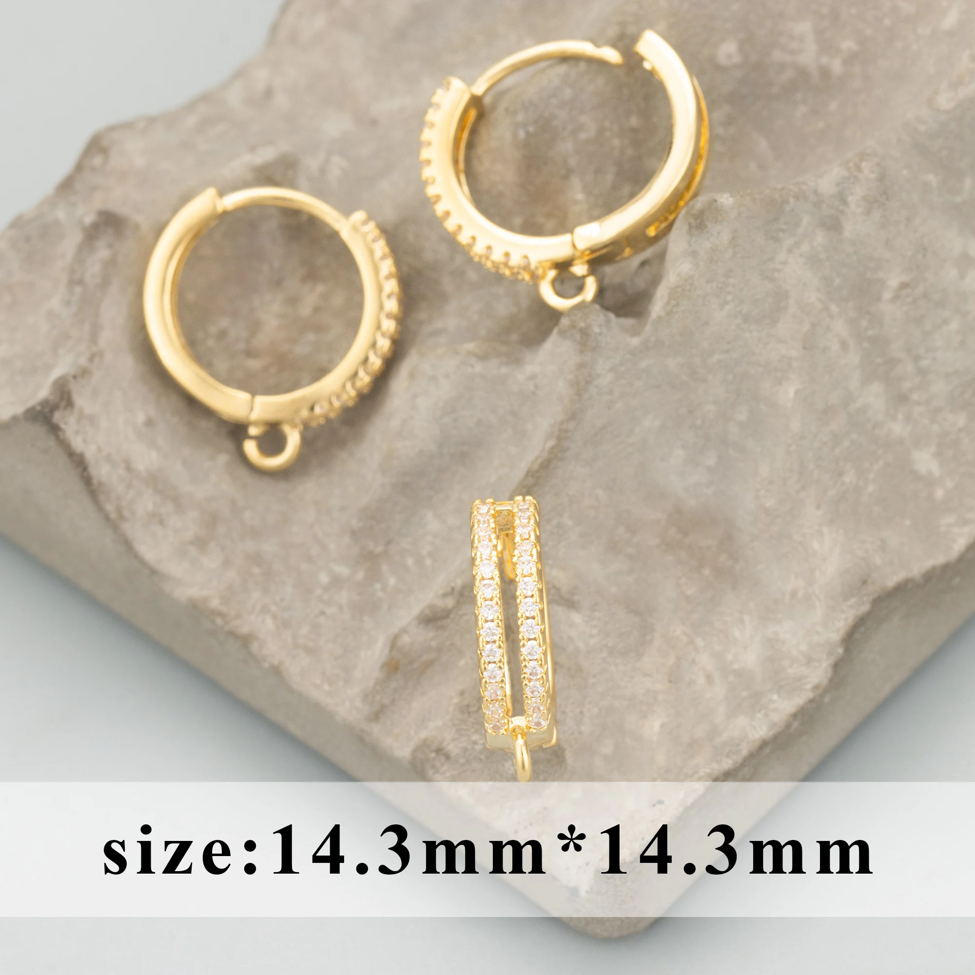 GUFEATHER, 6 pièces/lot, MG23, accessoires de bijoux, PVD, plaqué or rhodium 18k, cuivre, zircons, breloques, crochets de fermoir, fabrication de bijoux