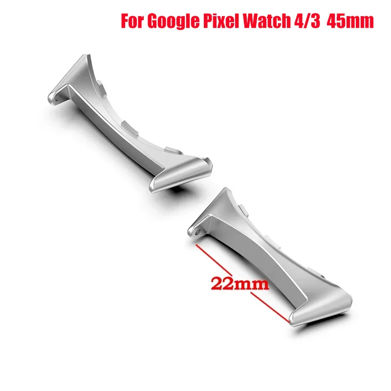 1 Paar Uhrenarmband-Verbindungsadapter für Google Pixel Watch 4/3 41mm 45mm Zubehör Metall-Smartwatch-Adapter Ersatz