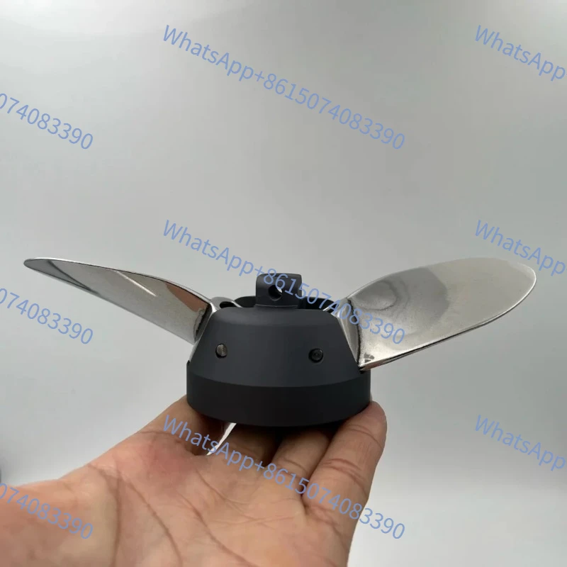6374/6384 Stainless Steel Folding Propeller, 2-Blade Thrust Prop for Kayak Efoil and Outboard Motor