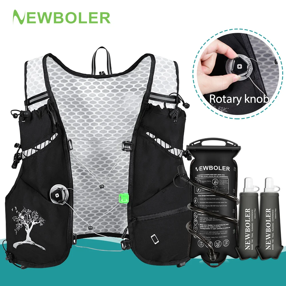 NEWBOLER 8L Outdoor Trail Running Backpack Ultralight Women Men Run Race Hydration Vest Marathon Bike Bag for Marathon Hiking
