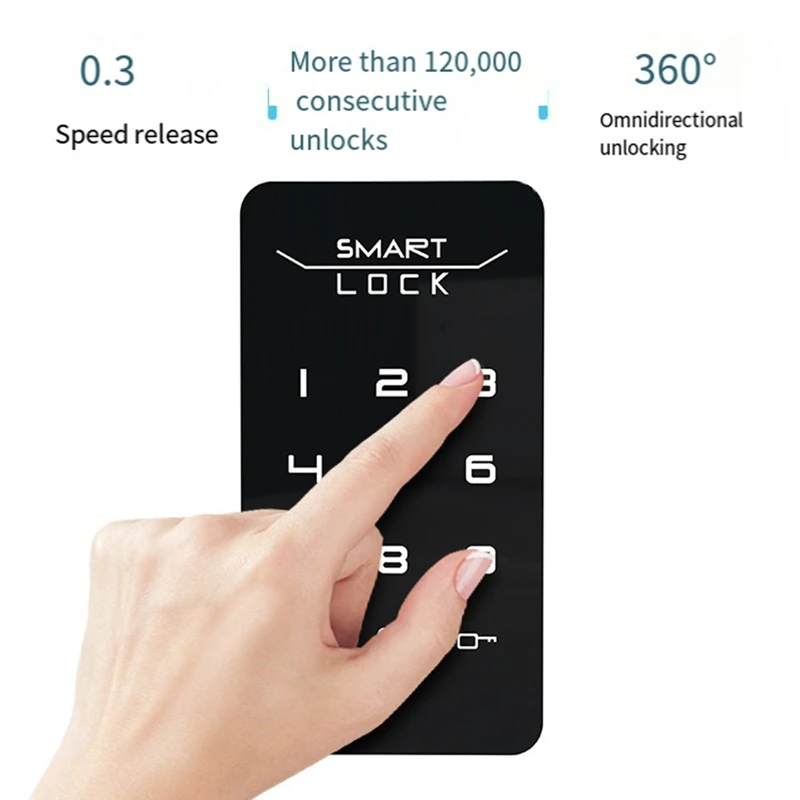 Smart Cabinet Lock Password Drawer Lock Black Combination Security Keyless Cam Lock For School Locker,Gym Locker,Cabinet
