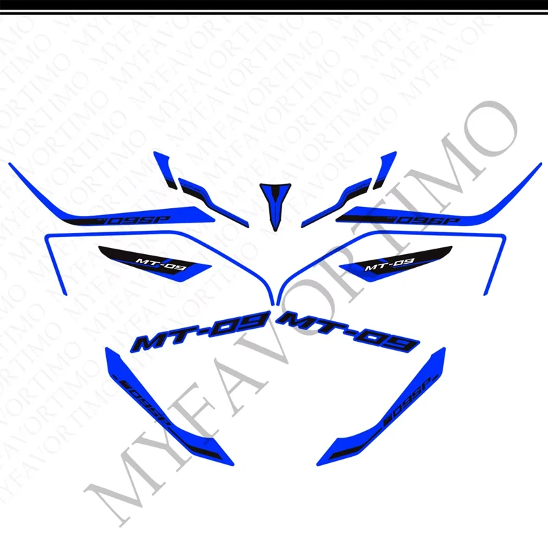 For Yamaha MT-09 MT09 MT 09 SP NEW Motorcycle Tank Swing Arm Stickers Decals Fairing Front Face Fender 2024 2025