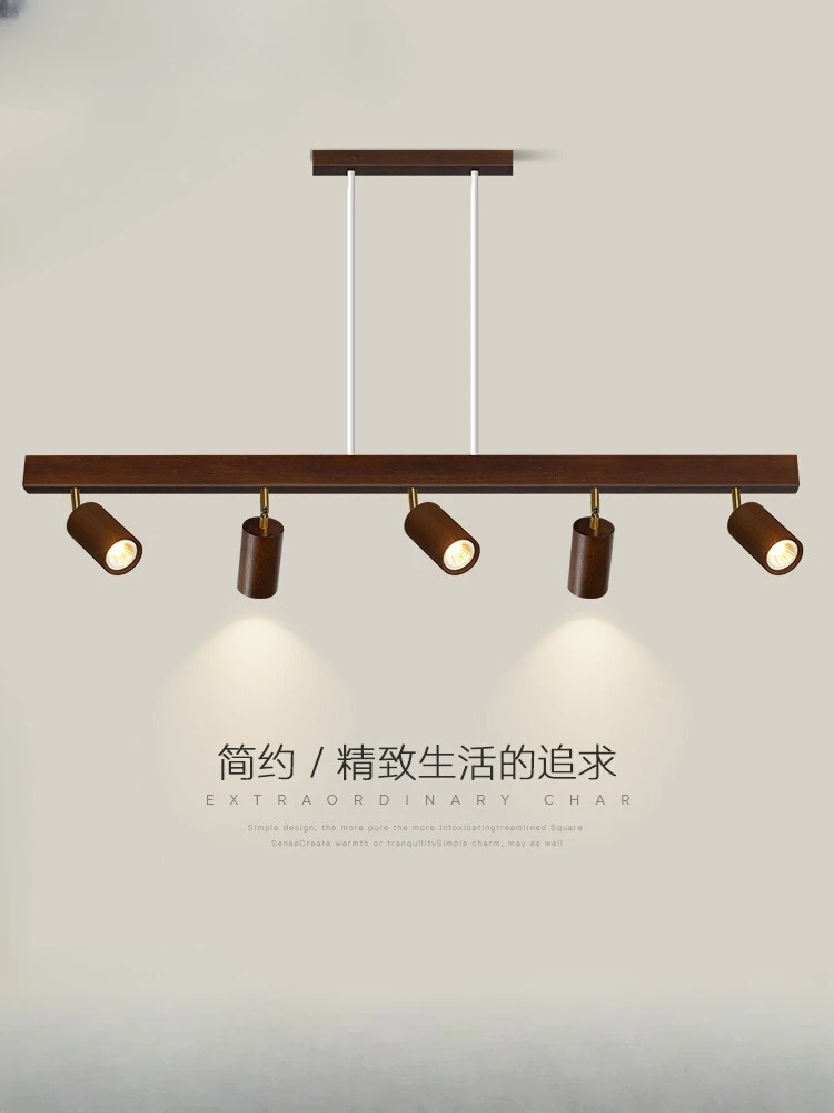 

Restaurant chandelier Japanese wabi-**** wind dining room bar spotlight modern simplicity personality new log creative led light