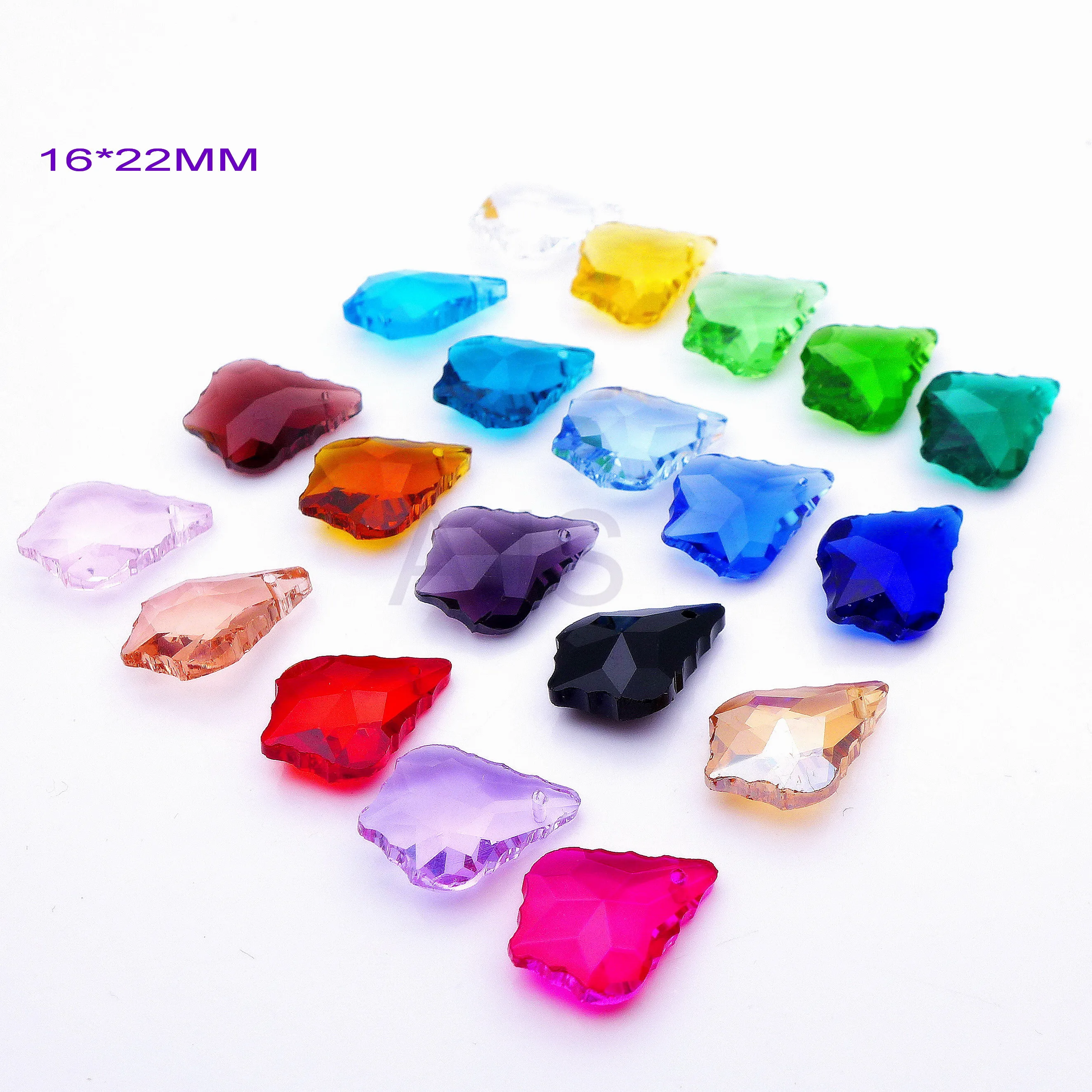 

16*22MM 6090 Maple Baroque Leaf Crystal Pendants Beads Jewelry Prims Necklace AB Chimes Chandelier Earring 48pc Free Shipping