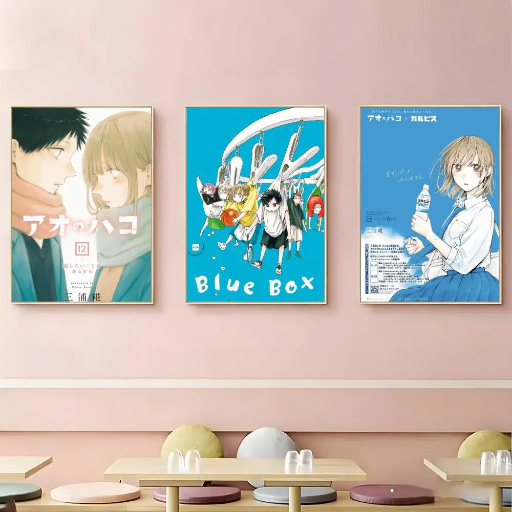 Anime Blue Box Poster HD Self-Adhesive Waterproof Wall Art Easy to Apply Multi-Scene Decor