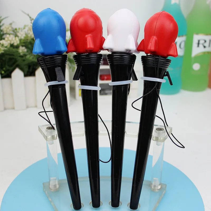 30PCS  Creative rocket ballpoint pen, cute and personalized bouncing pen, missile shaped pen